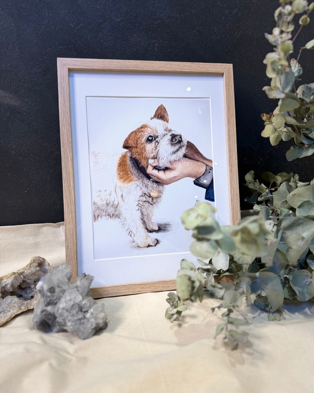 Watercolour portrait of a rabbit